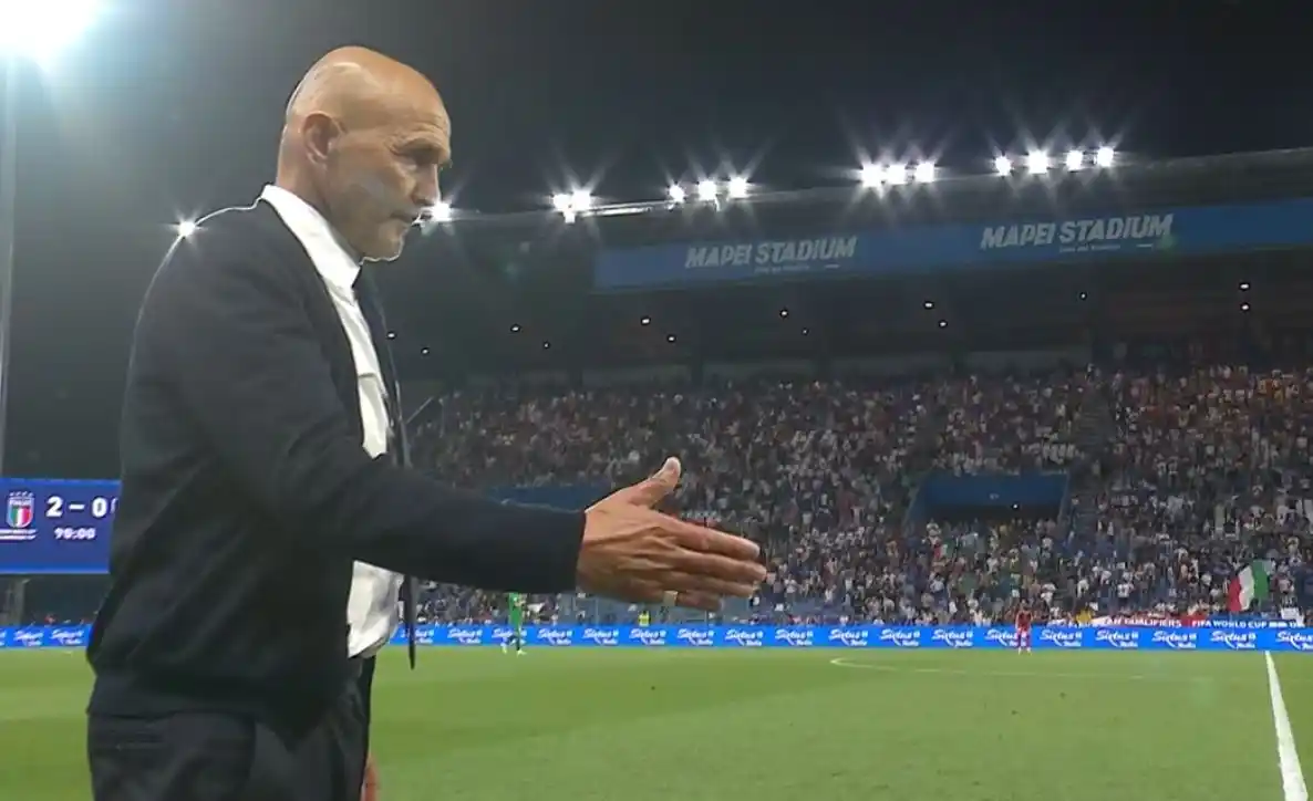 Image from Primaonline: *Ascolti tv: Italia-Moldova, addio col botto di Spalletti. Giletti rec...