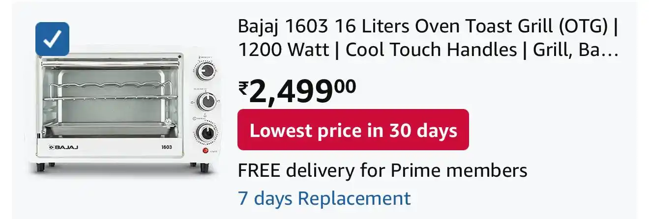 Image from DEALS HUBB 2.0 ✅: Bajaj OTG @2499 https://amzn-to.co/oM9kby...
