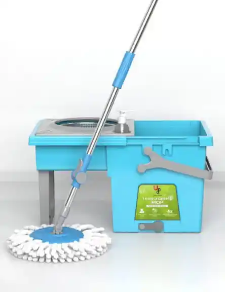 Image from DEALS HUBB 2.0 ✅: 💥Best for personal 💥 UPC Blue & Grey 360 Degree Spin Mop with Space...