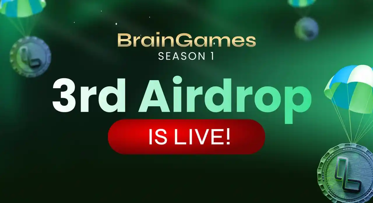 Image from PROM_WEB: 🚨 BrainGames Season 1 –  it's time for the 3rd DROP! 🚨  Claim your $...