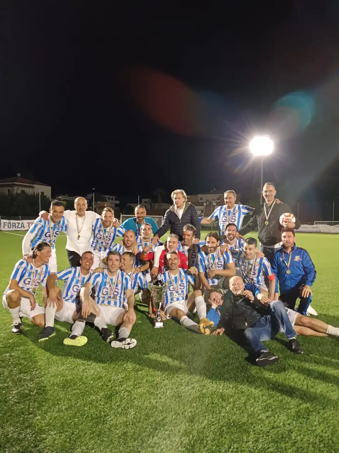 Image from UISP MAGAZINE NEWS: ⚽ COMPLIMENTI LA ROMAGNOLA 🏆 I biancazzurri incidono il proprio nome...