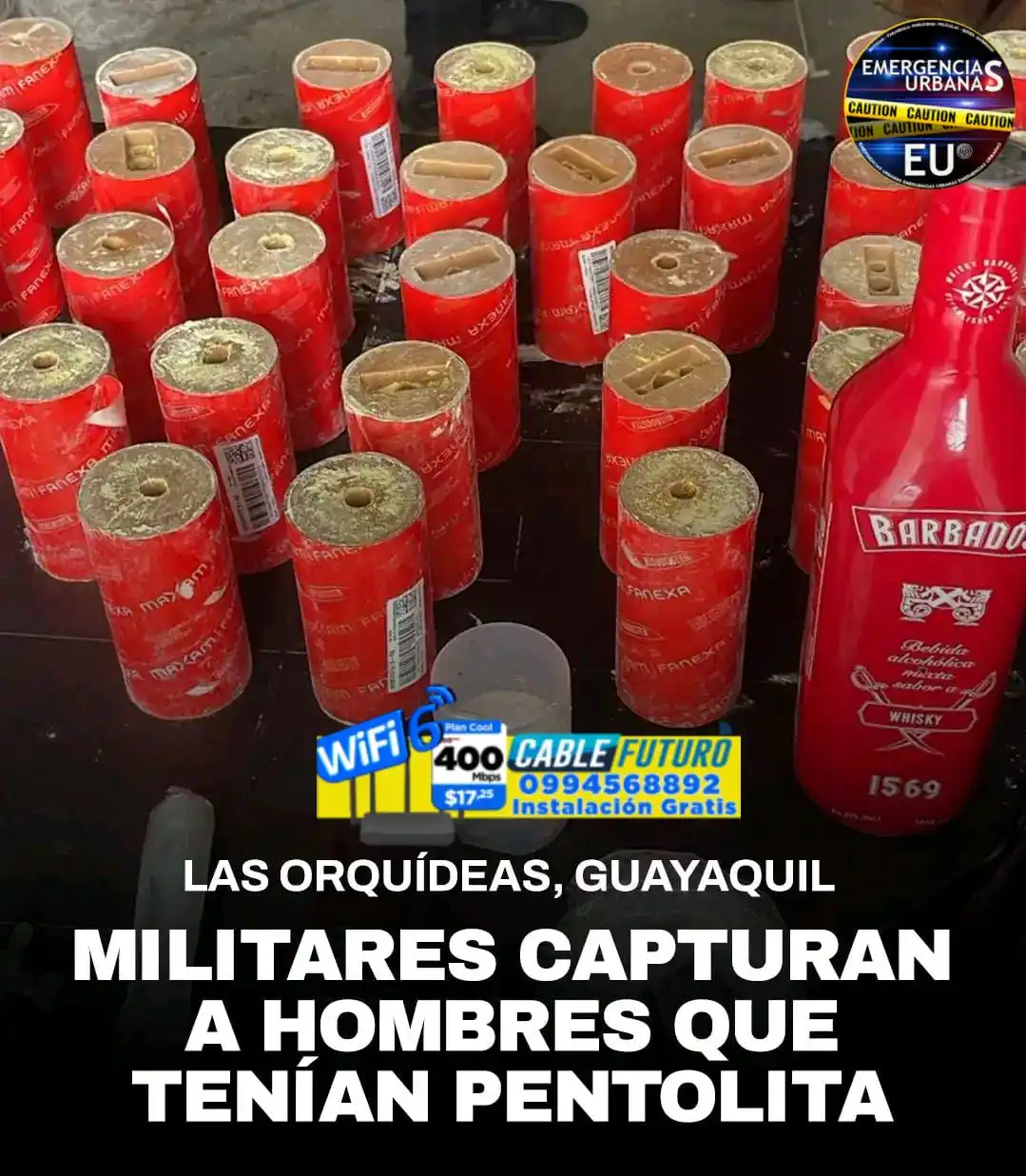 Image from 📡NOTICIAS AL INSTANTE 24/7📢 ECUADOR 🇪🇨: Dos personas fueron aprehendidas en la manzana 1049 de Las Orquídeas, ...