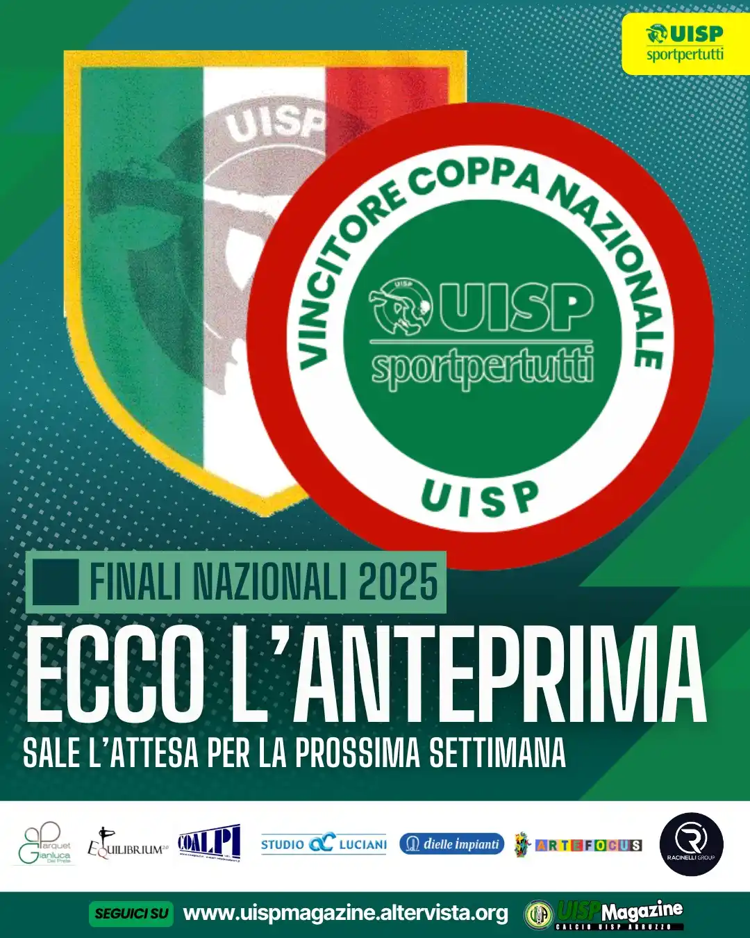 Image from UISP MAGAZINE NEWS: ⚽ FINALI NAZIONALI UISP 2025 ➖➖➖ Le Anticipazioni in attesa del Comuni...