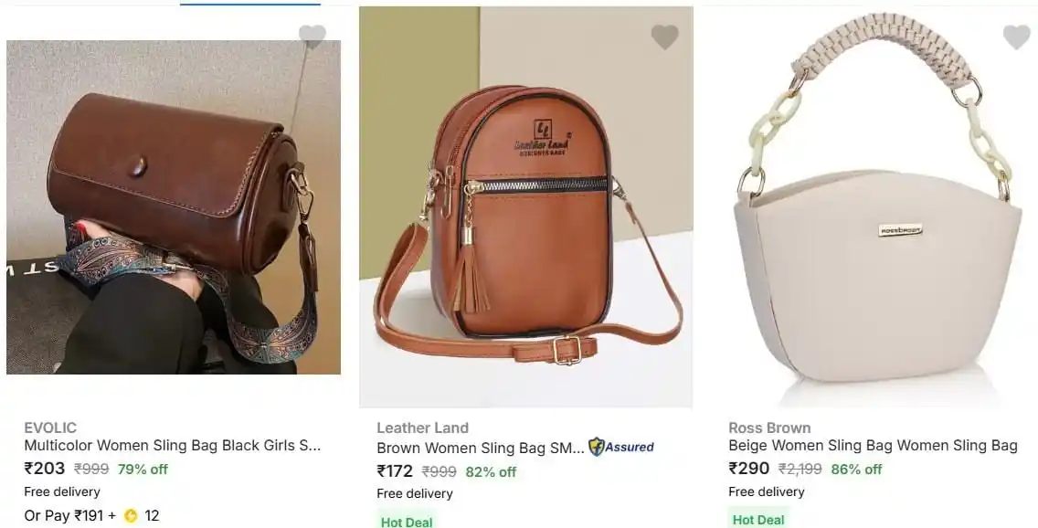Image from Sn Deals Official: Flipkart | Sale Is Live!!! "Sling Bags From Rs. 234" https://fkrt.co/...