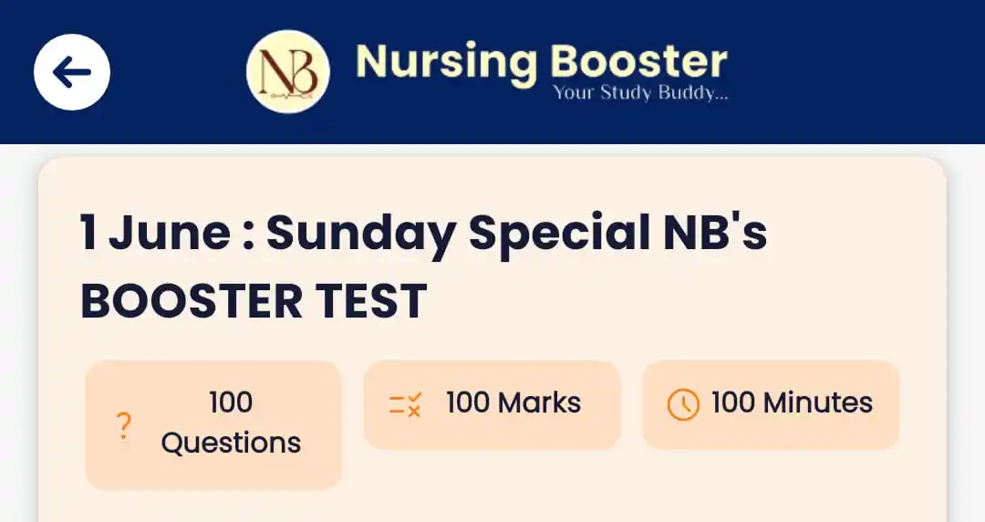 Image from NB - Nursing Updates 🔔: 🔥🔥FREE for All🔥🔥 🛑 Sunday Special BOOSTER TEST for NORCET-9, KG...