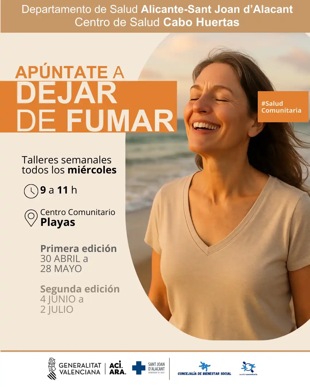 Image from GVA Salud Sant Joan Alacant : 🛑 *¿Fumas y te estás planteando dejarlo?* 🚭 ¡Éste es tu momento! En ...