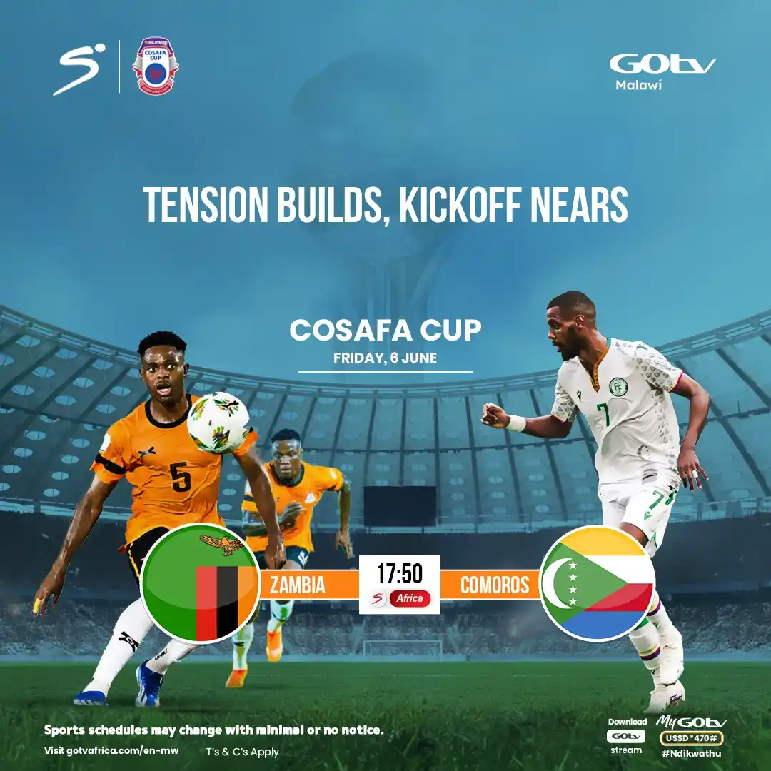 Image from GOtv Malawi: Get ready for the ultimate showdown! Aneba Zambia takes on Comoros i...