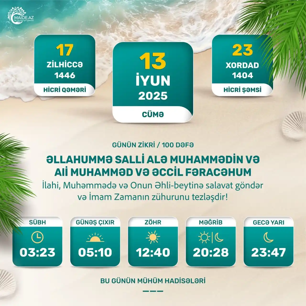 Image from Maide.Az: 🕌 Gündəlik təqvim və günün zikrləri <a class="text-blue-500 hover:un...