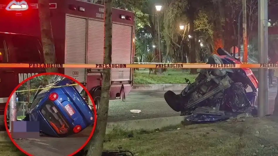 Image from TELEDIARIO CDMX📺🔵 #CercaDeTi: *Hombre de 25 años muere tras perder el control y chocar contra un pos...