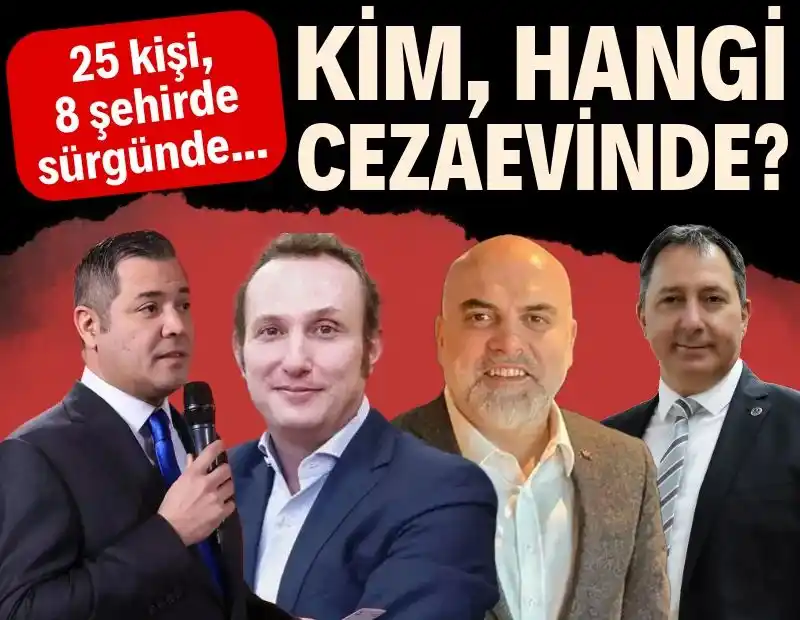 Image from Nefes Gazetesi: *İBB operasyonlarında tutuklanan 25 kişi 8 şehirde 12 farklı cezaevine...