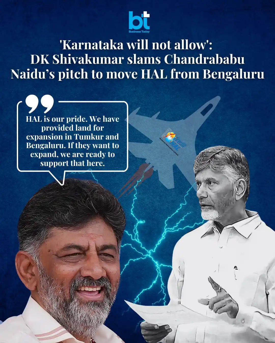 Image from Business Today: *Karnataka Deputy Chief Minister D.K. Shivakumar flatly rejected any p...