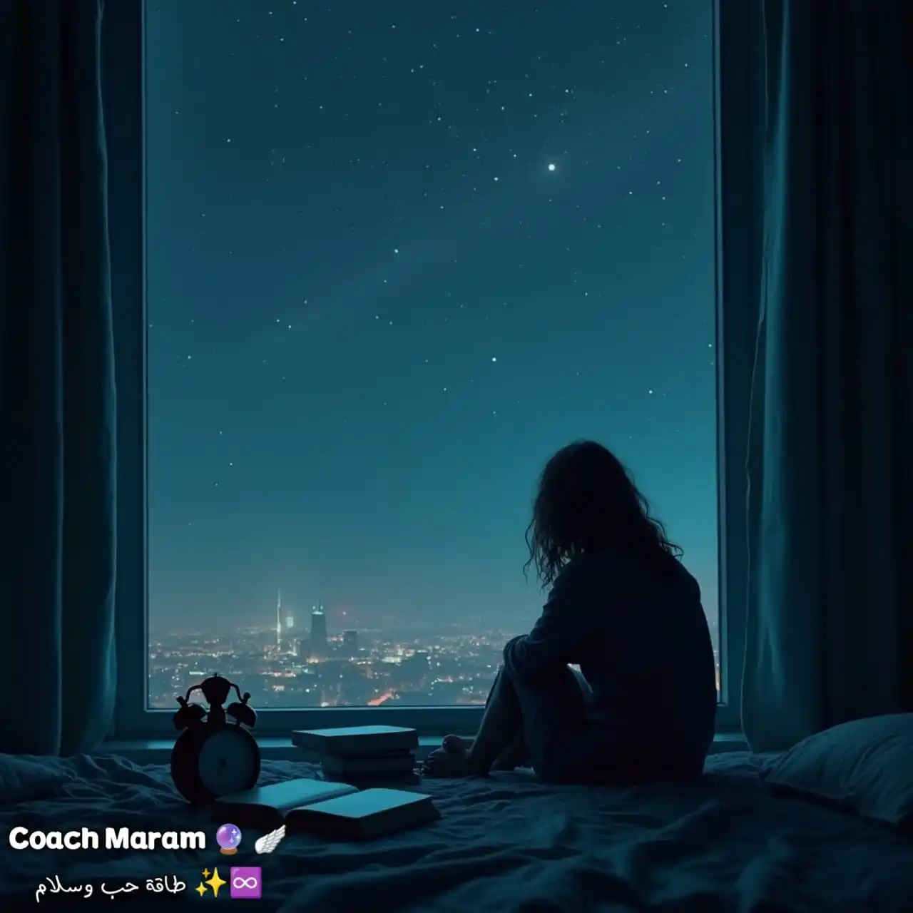 Image from Coach Maram: 🌙✨ قبل النوم... خذي هذه الحقيقة معكِ 🎀 ليست كل مشاعرك ملككِ 🧠💫 أح...