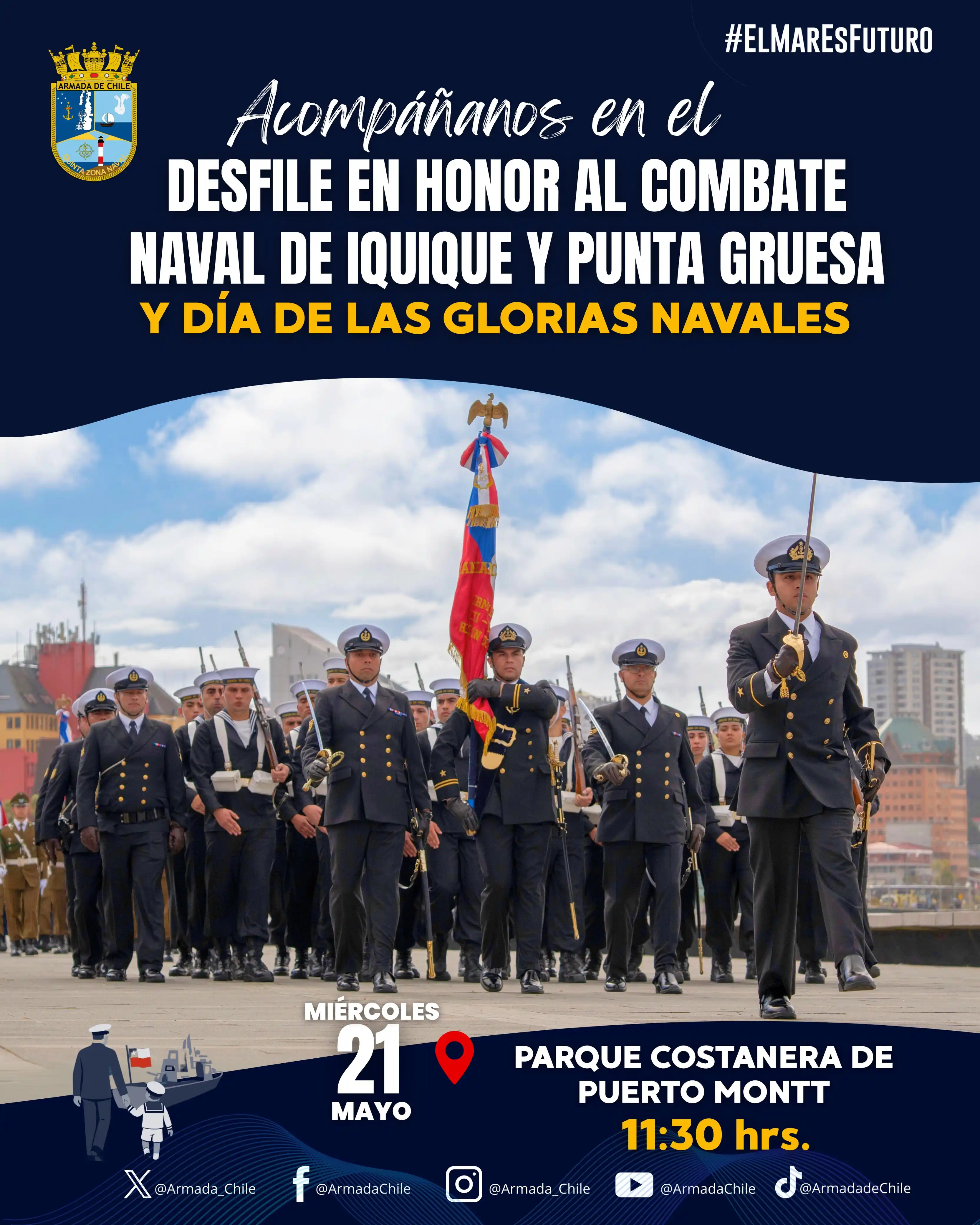 Image from Armada de Chile: Los esperamos mañana en <a class="text-blue-500 hover:underline cursor...