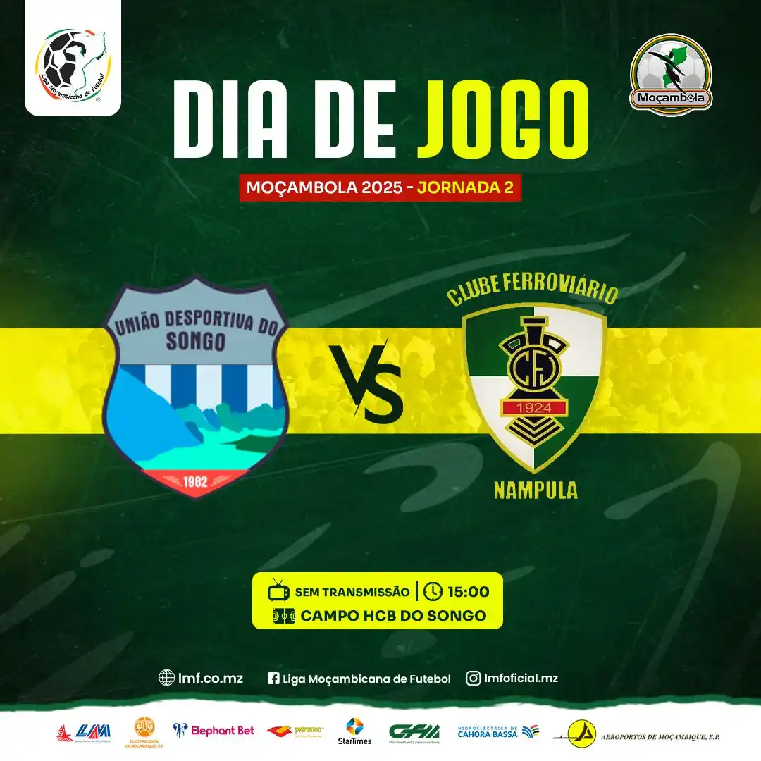 Image from Liga Moçambicana de Futebol: 𝙈𝙤ç𝙖𝙢𝙗𝙤𝙡𝙖 2025 🇲🇿 - 𝙅𝙤𝙧𝙣𝙖𝙙𝙖 2 Fecho da Jornada! Hidr...