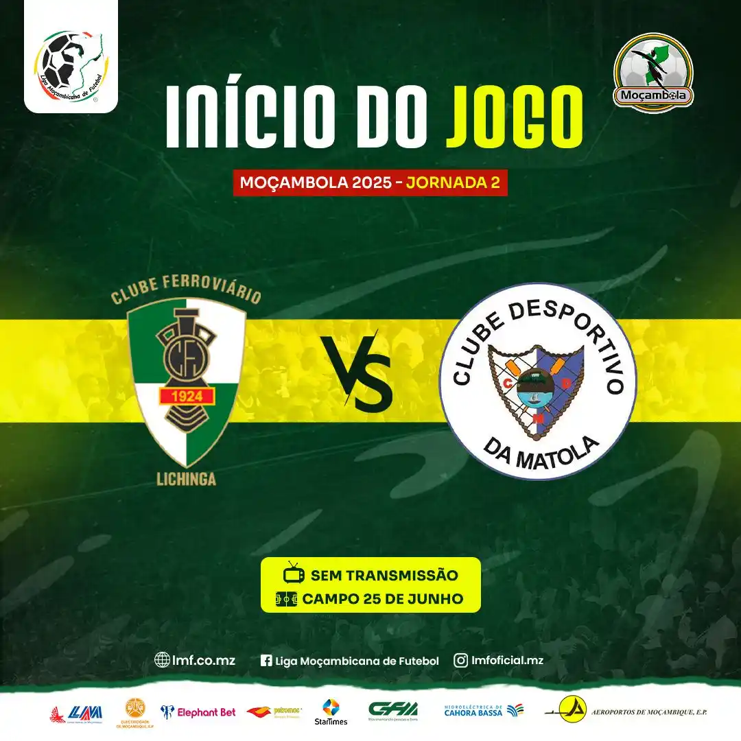 Image from Liga Moçambicana de Futebol: 𝙈𝙤ç𝙖𝙢𝙗𝙤𝙡𝙖 2025 🇲🇿 - 𝙅𝙤𝙧𝙣𝙖𝙙𝙖 2 Já se joga em Lichinga...