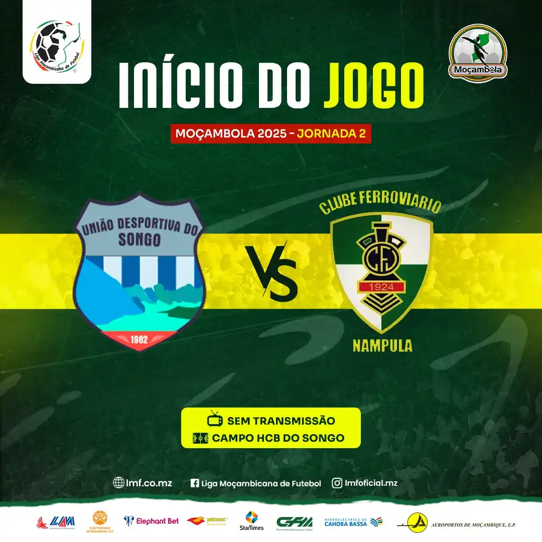 Image from Liga Moçambicana de Futebol: 𝙈𝙤ç𝙖𝙢𝙗𝙤𝙡𝙖 2025 🇲🇿 - 𝙅𝙤𝙧𝙣𝙖𝙙𝙖 2 Já se joga em Songo. ...