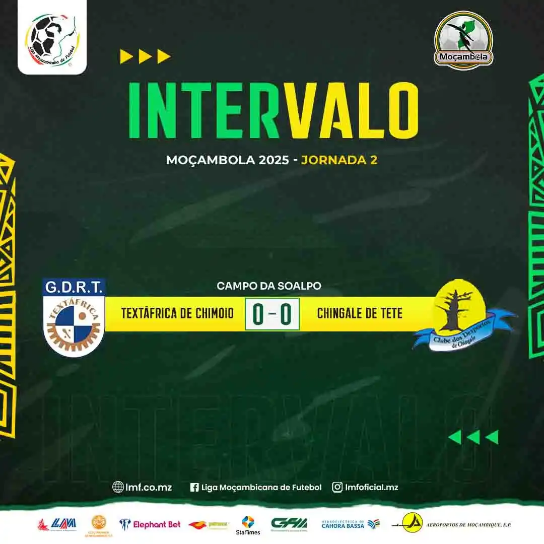 Image from Liga Moçambicana de Futebol: 𝙈𝙤ç𝙖𝙢𝙗𝙤𝙡𝙖 2025 🇲🇿 - 𝙅𝙤𝙧𝙣𝙖𝙙𝙖 2  Resultado ao Intervalo...