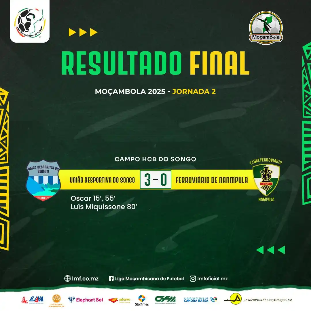 Image from Liga Moçambicana de Futebol: 𝙈𝙤ç𝙖𝙢𝙗𝙤𝙡𝙖 2025 🇲🇿 - 𝙅𝙤𝙧𝙣𝙖𝙙𝙖 2 Resultado Final. <a ...