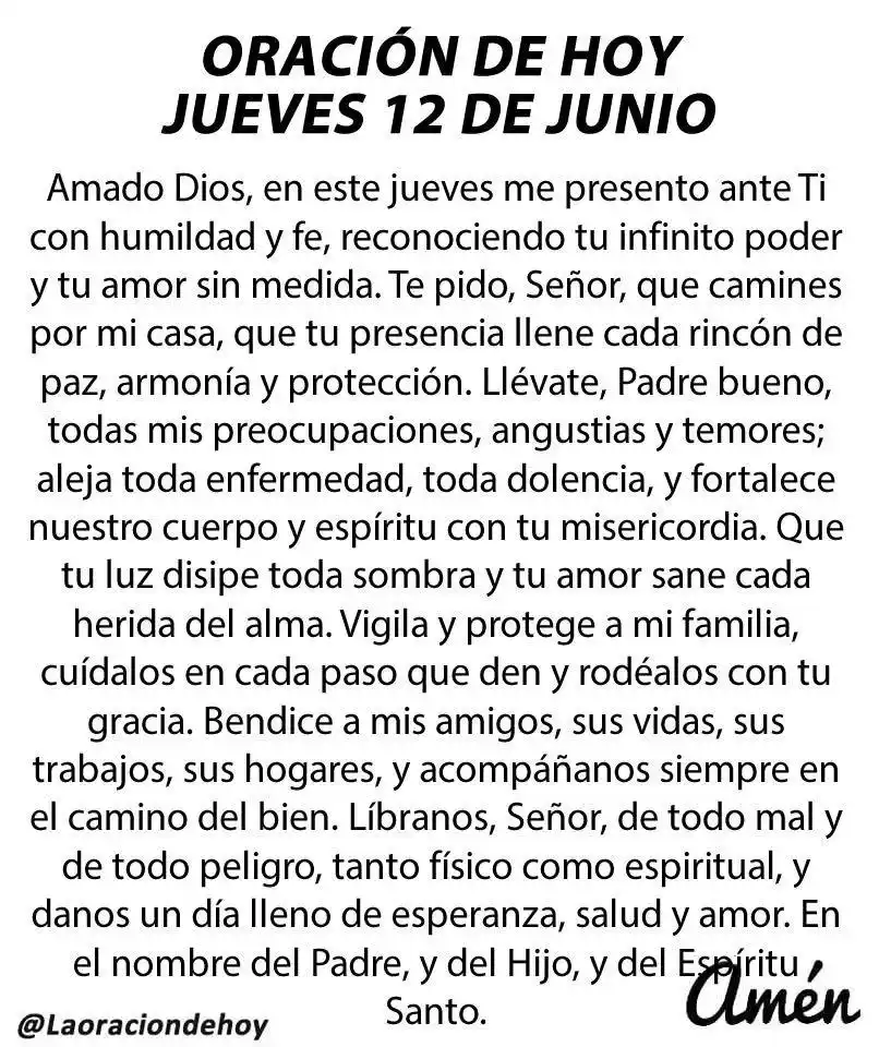 Image from El Cachorro TV: Oración diaria para hoy jueves 12 de junio de 2025. ❤️ Buenos días cac...