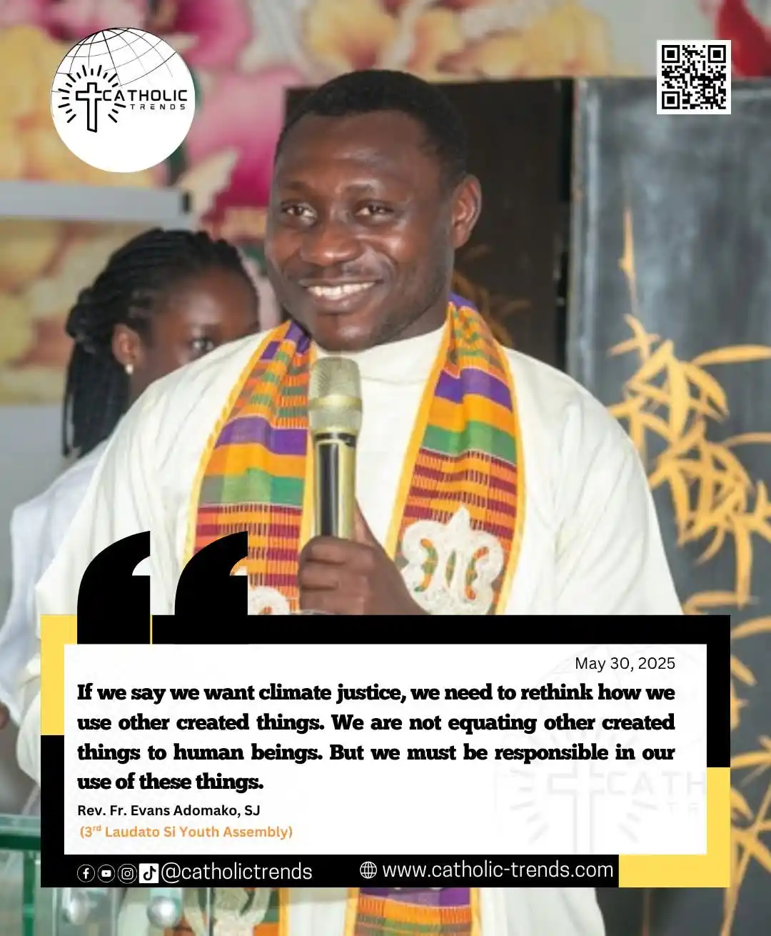 Image from Catholic Trends: Rev. Fr. Evans Adomako, SJ, has said true climate justice begins with ...