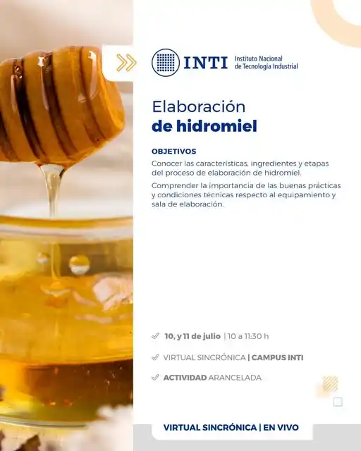 Image from La Miel en tu radio: Se encuentra abierta la inscripción al curso de elaboración de hidromi...