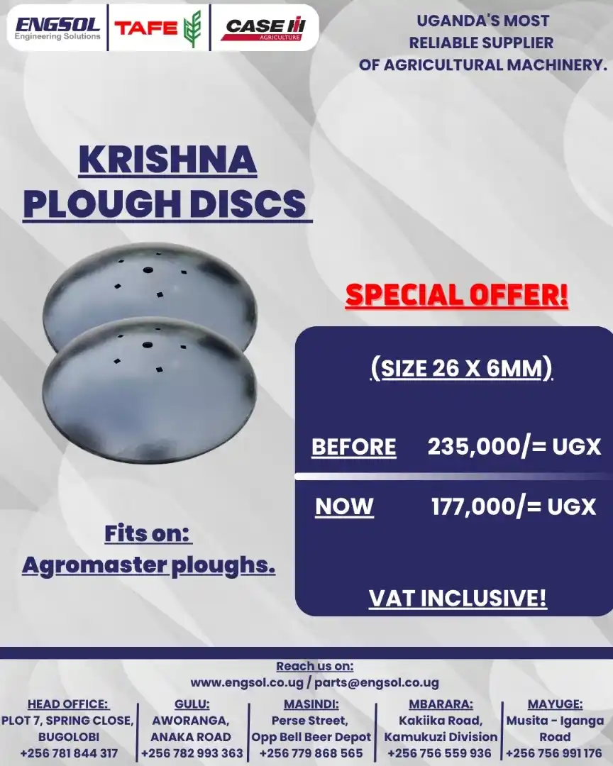 Image from πENGINEERING SOLUTIONS LTD (ENGSOL) UPDATES: π πππππππ ππ
π
ππ πππππ! Get your Krishna Plough Disc...