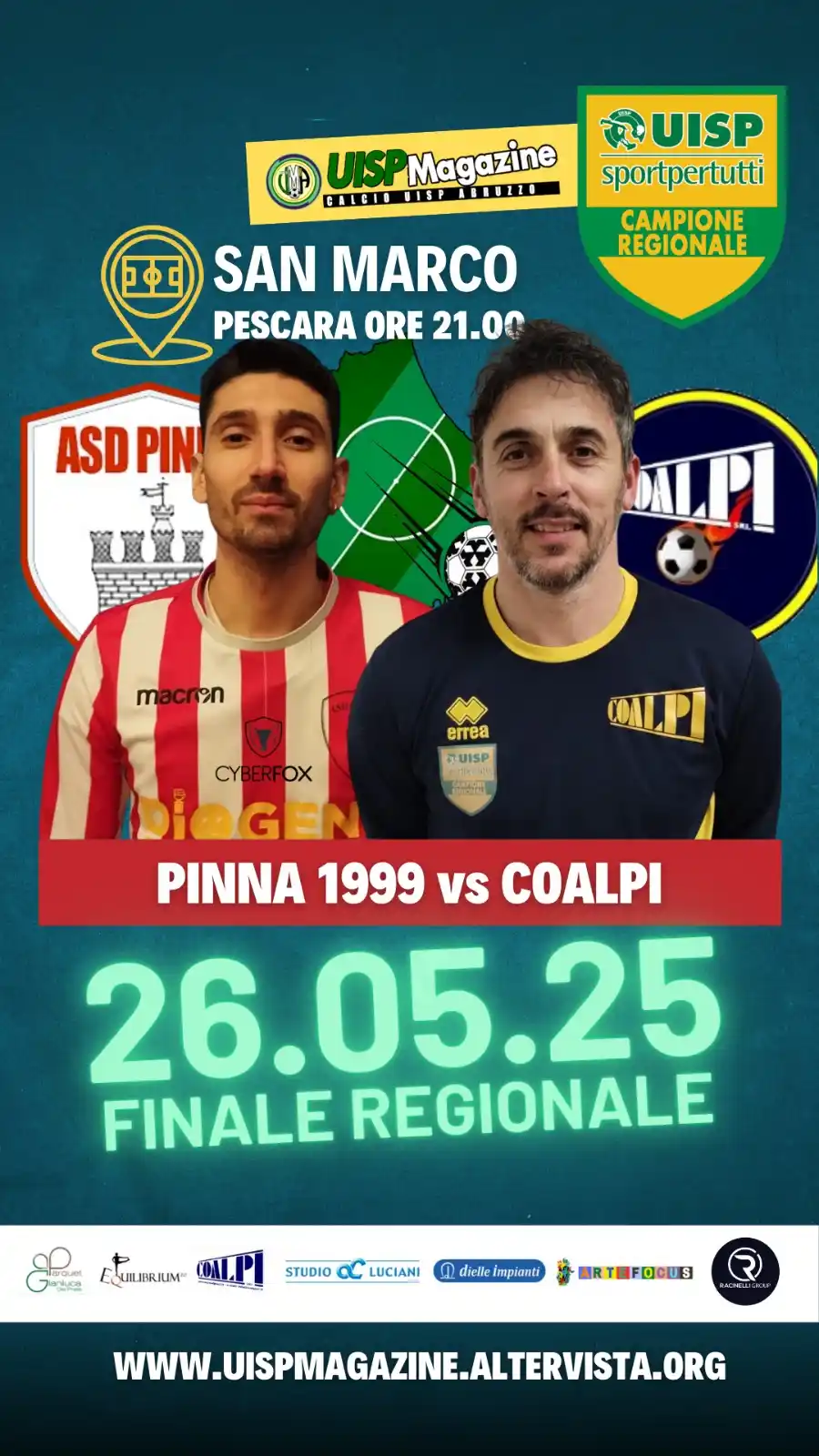 Image from UISP MAGAZINE NEWS: STASERA ore 21.00 Finale Titolo Regionale PINNA e COALPI si affrontan...