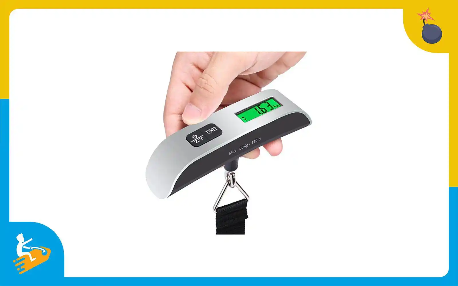 Image from La pagina degli sconti 💰: 🧨 *SUPERPREZZO!* 🛍️ *Bilancia Portatile Digitale 50kg per Valigia e ...