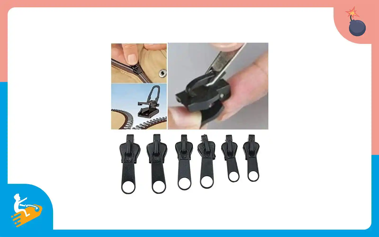 Image from La pagina degli sconti 💰: 🧨 *SUPERPREZZO!* 🔧 *Kit di Riparazione Cerniere Instant Fix Zipper R...