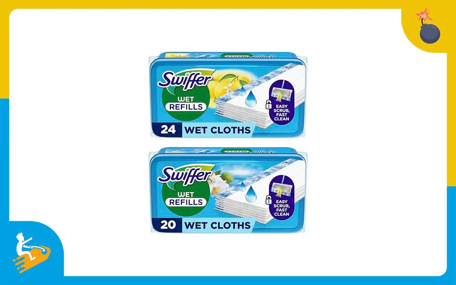 Image from La pagina degli sconti 💰: 🧨 *SUPERPREZZO!* 🏠 *Swiffer Panni Umidi per Scopa Lavapavimenti, con...