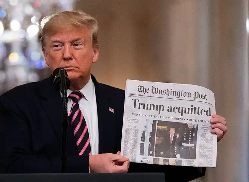 Image from Primaonline: Trump attacca New York Times e Washington Post: "corrotti da morire, s...