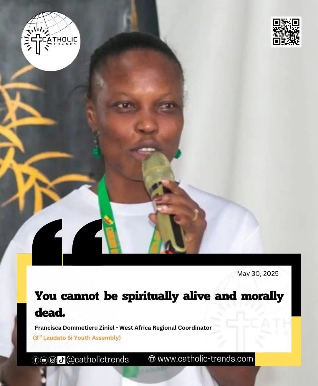 Image from Catholic Trends: West Africa Regional Coordinator of the Catholic Youth Network for Env...