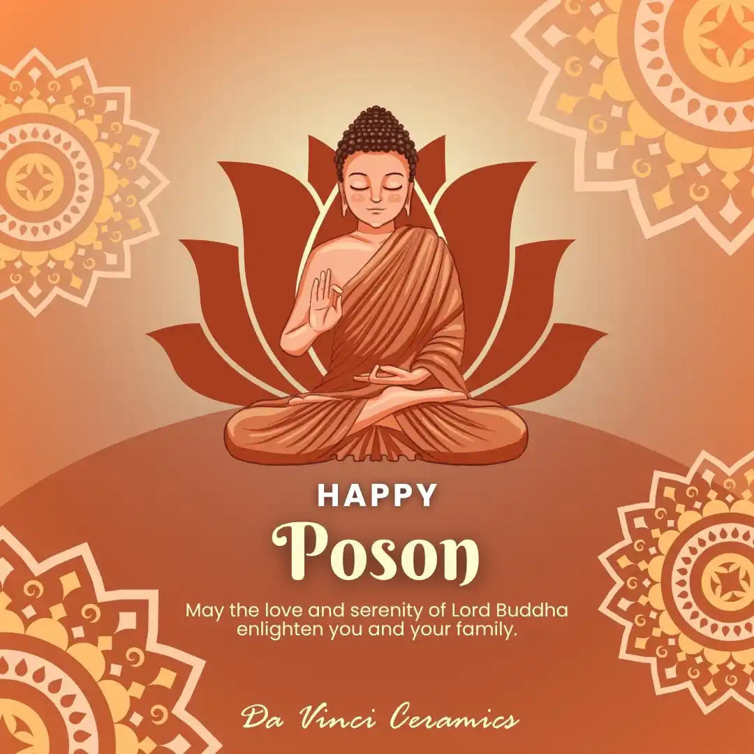 Image from Da Vinci Ceramics: 🌕✨ Wishing All Our Followers a Peaceful & Enlightening Poson! May thi...