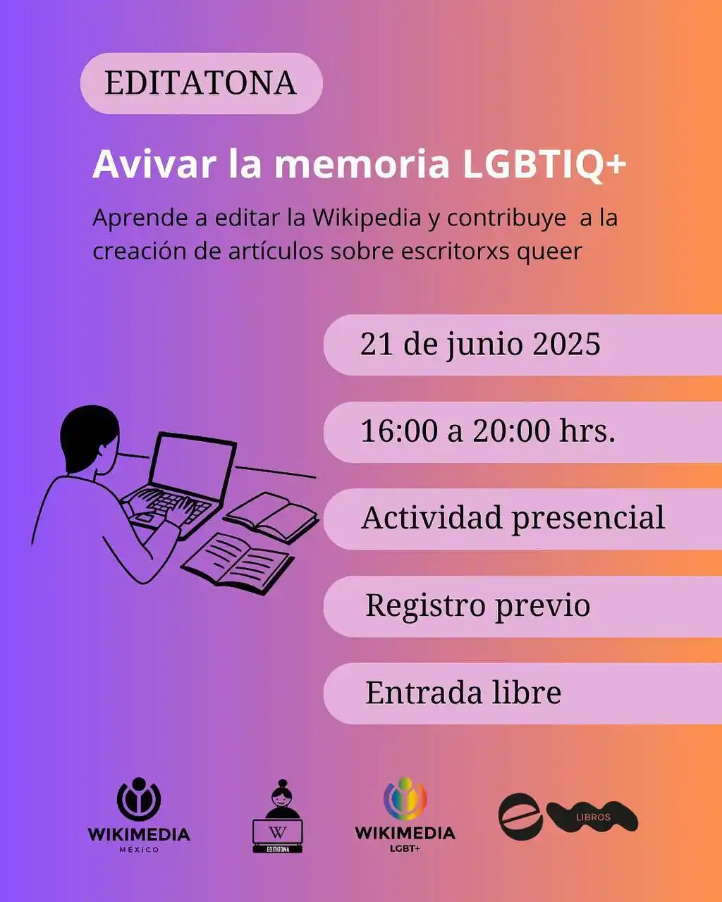 Image from Wikimedia México : 🟠 ¡Xalapa! 🏳️🌈✨Les compartimos la invitación a la Editatona de es...