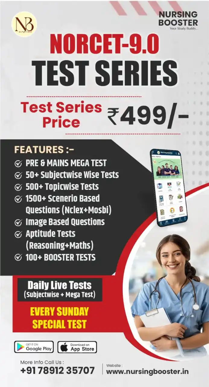 Image from NB - Nursing Updates 🔔: Your All in one Test Series for NORCET AIIMS 9.0 Exam ☀️Enroll Now h...