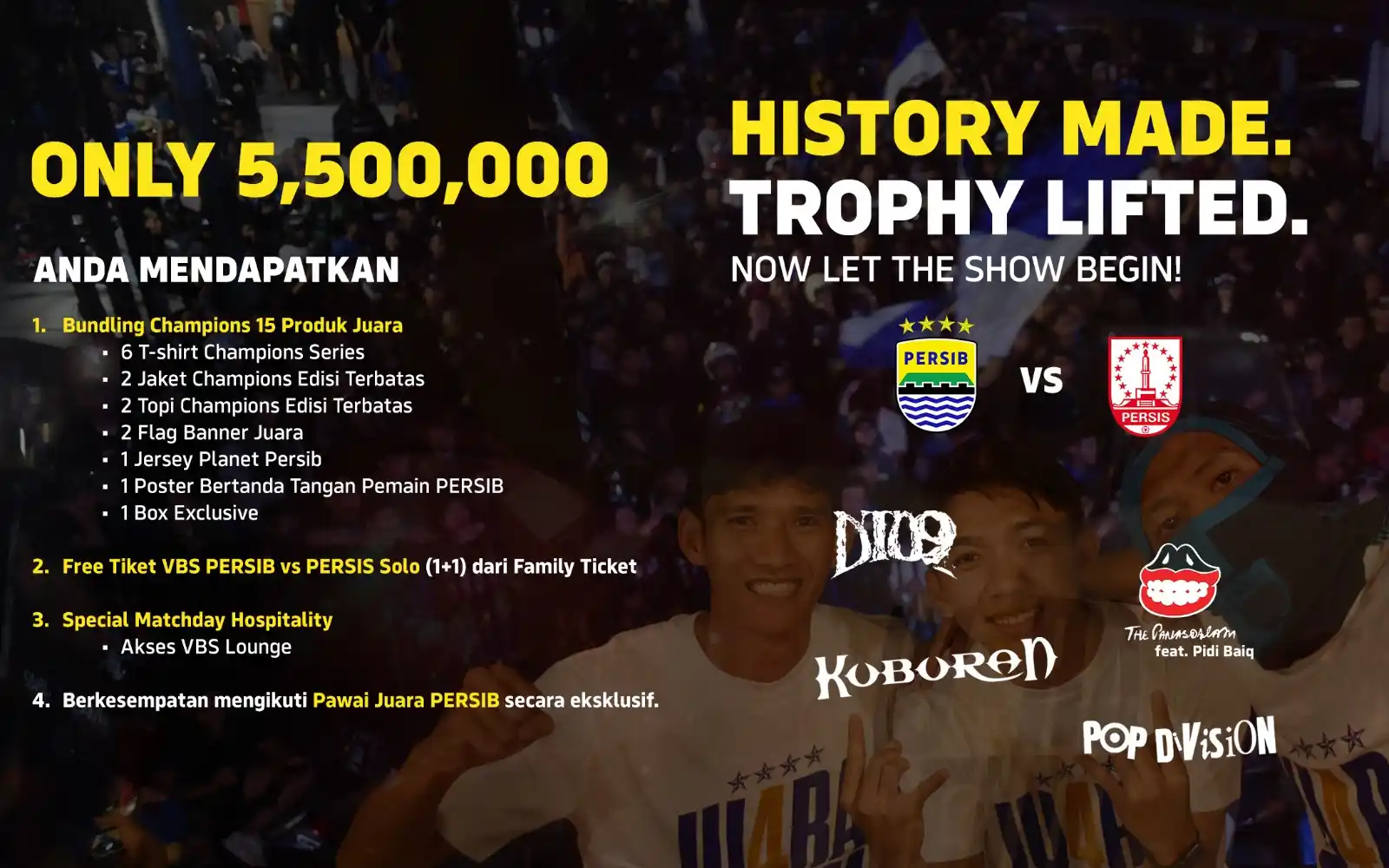 Image from PERSIB: 1 HARI LAGI PROMO SPESIAL BACK TO BACK! 🎫 Promo spesial Passport Pla...