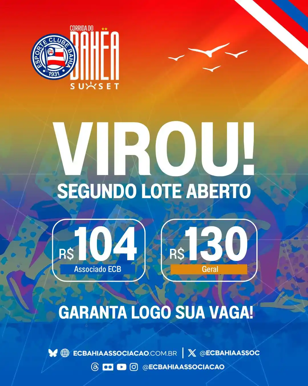 Image from Esporte Clube Bahia: π π πππΜ§πΜπ ππππ πππ πππππ! Depois de dois lotes p...