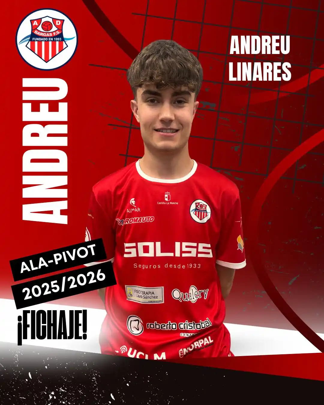 Image from A.D. BARGAS FÚTBOL SALA: *Andreu Linares se une al Soliss AD Bargas FS* El joven ala‑pívot tol...