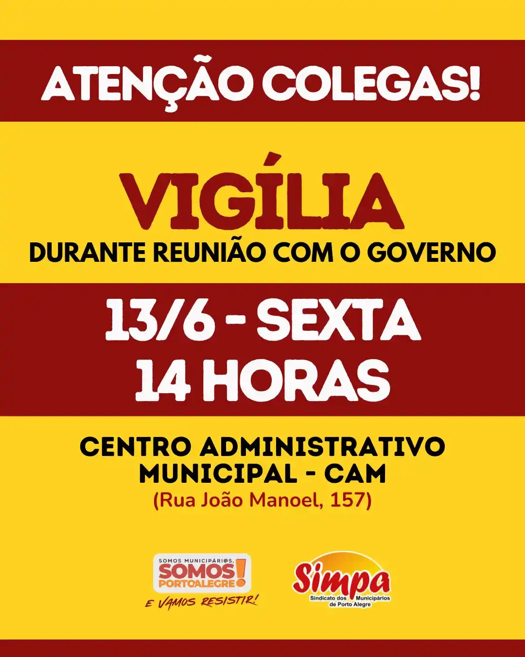 Image from 📣 Canal de Notícias SIMPA: *ATENÇÃO COLEGAS: É NESSA SEXTA-FEIRA (13/6) A REUNIÃO COM O GOVERNO E...