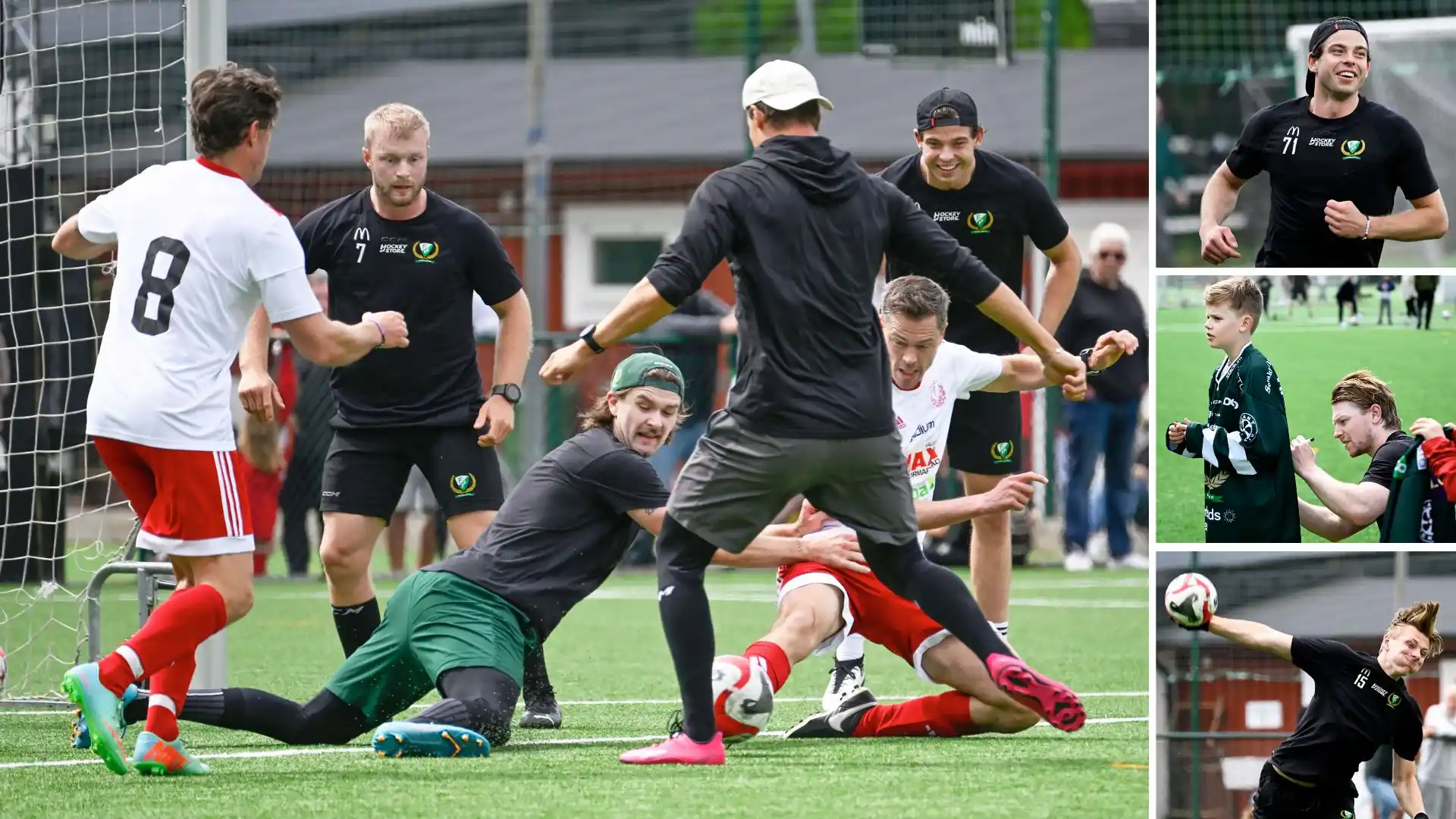 Image from VF Hockey: 🚨⚽️📸 BILDEXTRA: FBK-stjärnorna straffades i fotboll inför storpubli...