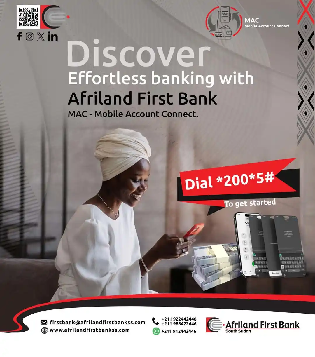 Image from Afriland First Bank South Sudan: Discover effortless banking with Afriland First Bank MAC - Mobile Acco...