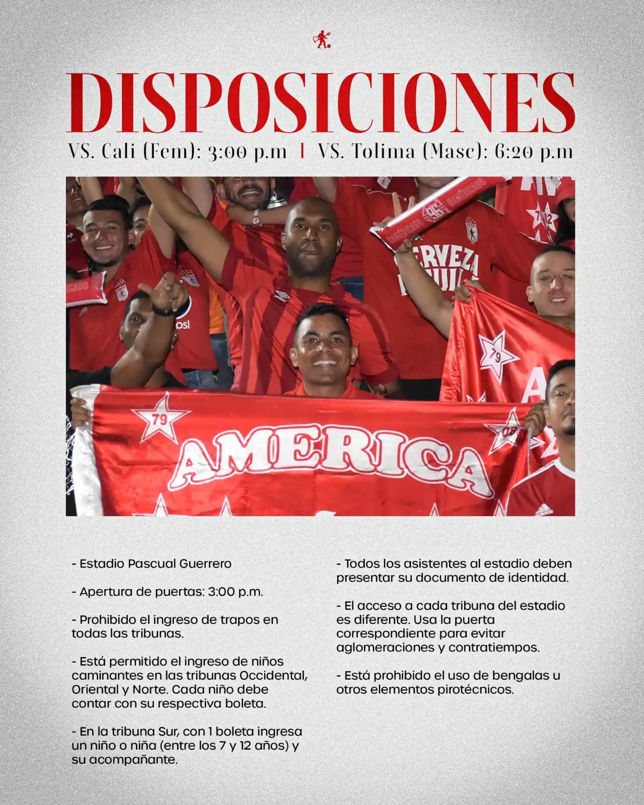 Image from FURIA ROJA 👹🔥: 📄 Disposiciones para el doblete futbolero de esta tarde en el Pascual...