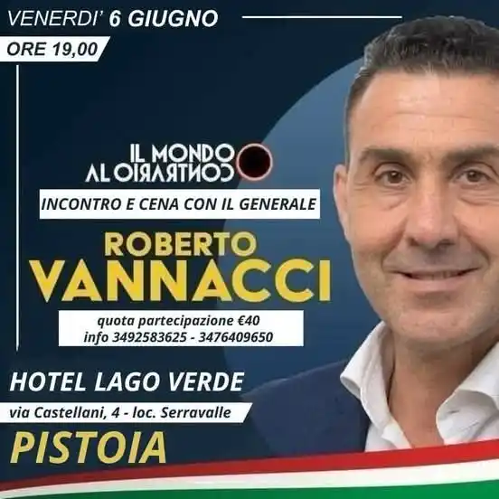 Image from Cristiano Romani: ✅ Domani, Venerdì 6 Giugno 2025, il Generale Roberto Vannacci a PISTOI...