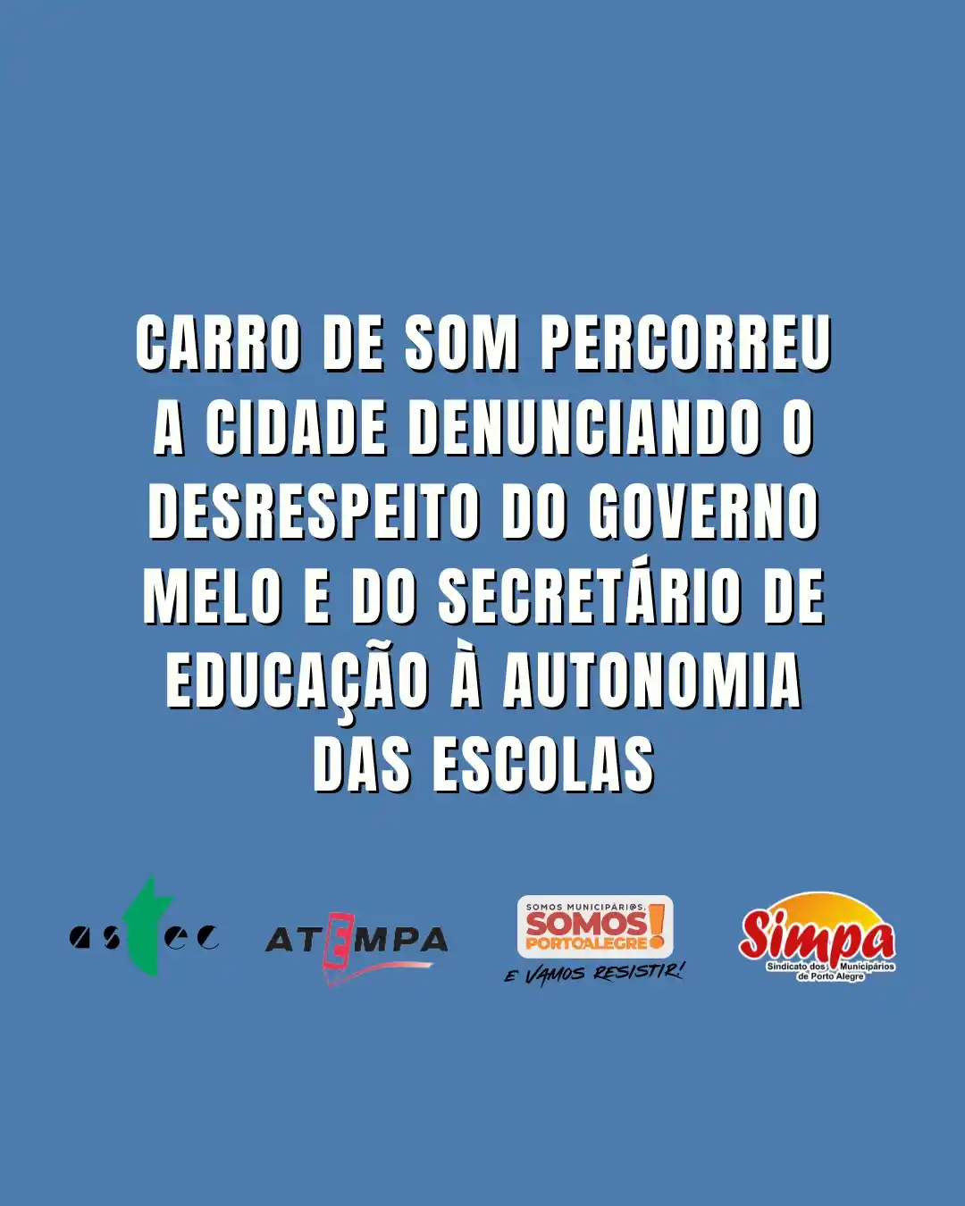 Image from 📣 Canal de Notícias SIMPA: EDUCAÇÃO *🚙🔊 Carro de som nas comunidades escolares denuncia ataque ...