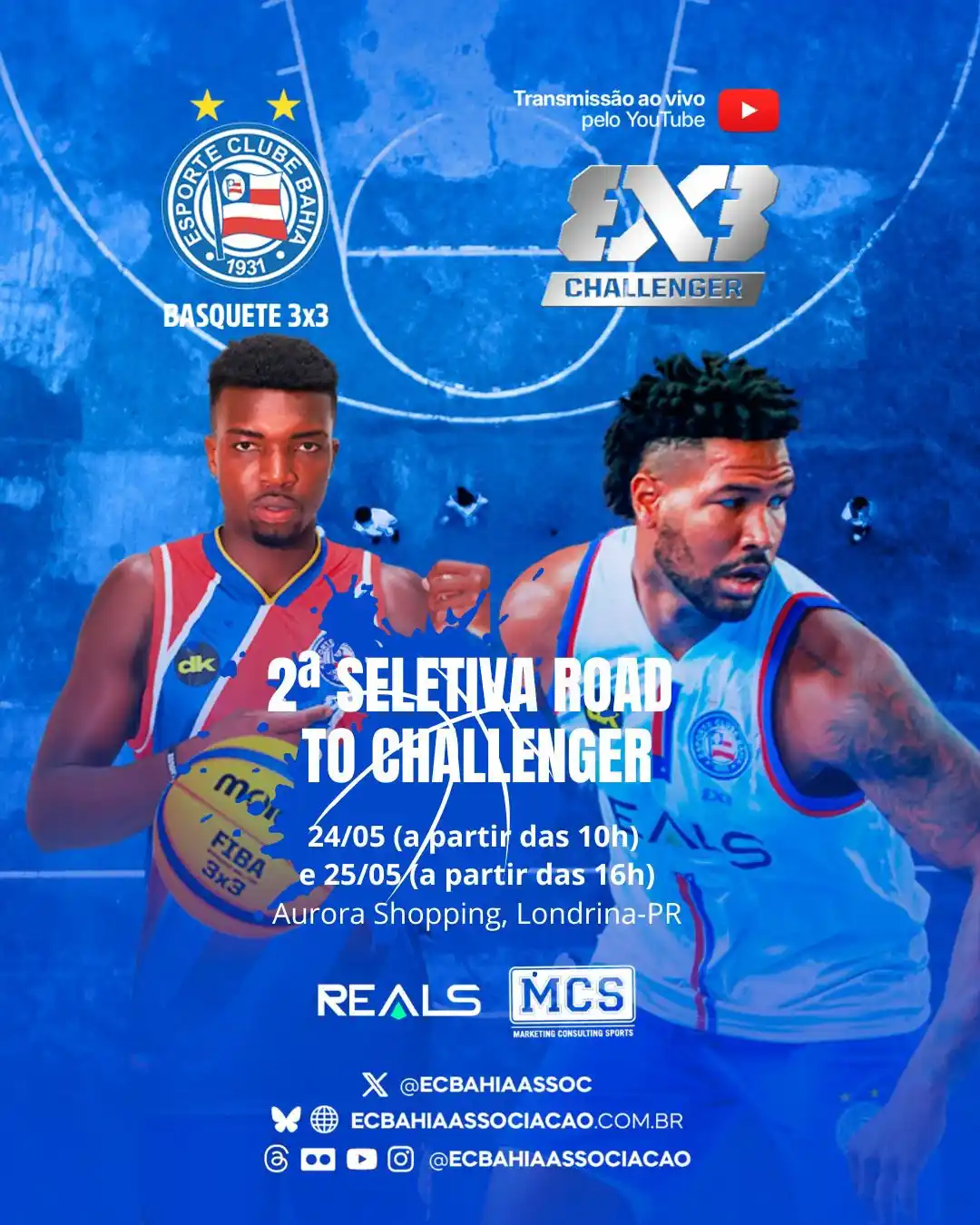 Image from Esporte Clube Bahia: 🏀 Fim de semana de basquete 3x3! Tricolor disputa a 2ª etapa do circu...