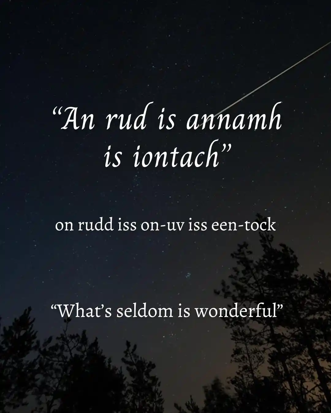 Image from Sinn Féin : Frása Gaeilge don saoire bainc!  💫”An rud is annamh is iontach”  <a c...