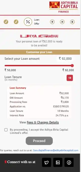 Image from MD Financial services: Get Instant Personal loan of upto ₹5 Lakh from Aditya Birla Finance Li...