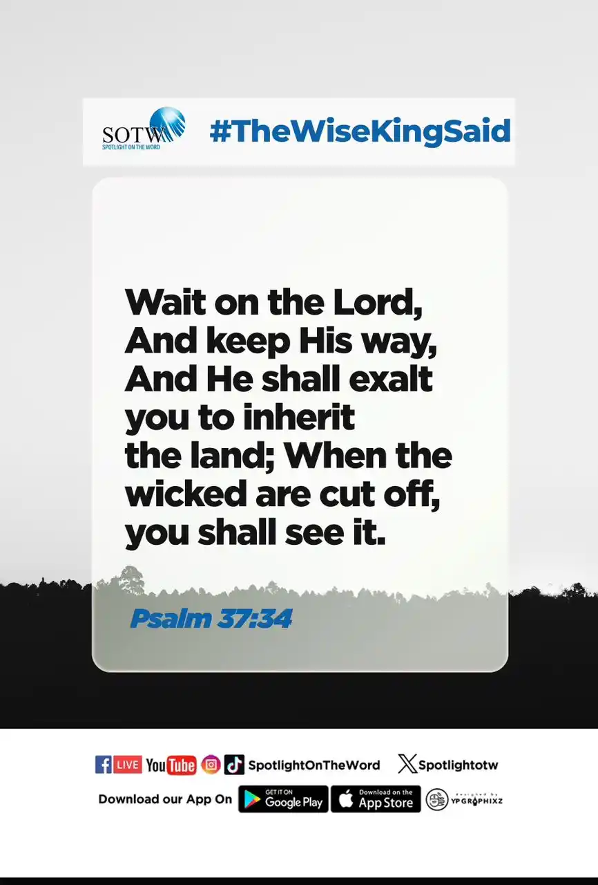 Image from Spotlight On The Word 📚📖🌎: Good day Fam ☺️🙏🏿 Let’s not forget that God has got our backs 🙏🏿...