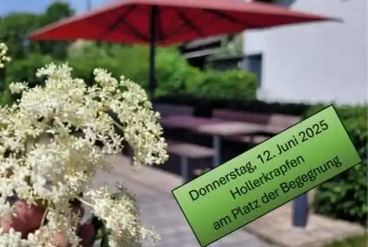 Image from Gemeinde Ahorn: Hollerkrapfen am Platz der Begegnung Herzliche Einladung zum Hollerkr...