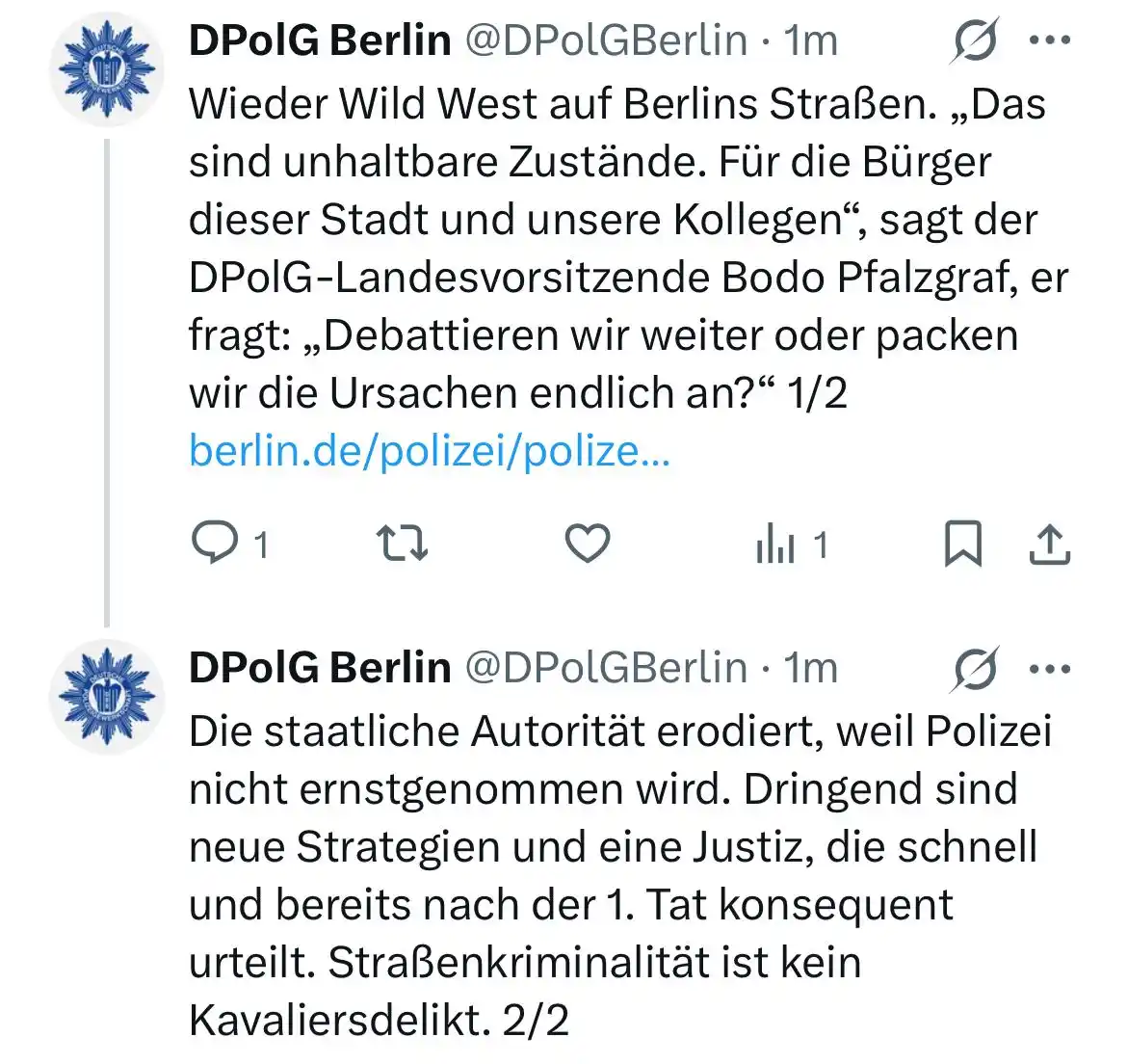 Image from DPolG Berlin: https://x.com/DPolGBerlin/status/1929973328388698245  https://www.berl...